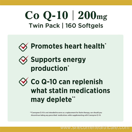 Dietary Supplement Supports Cellular health coq10 Softgels